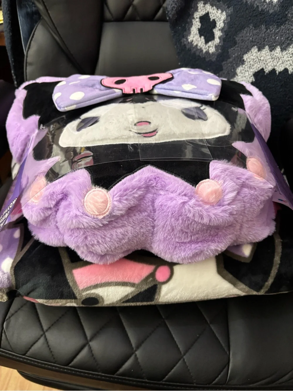 Kuromi throw Blanket & Pillow.   Set New.